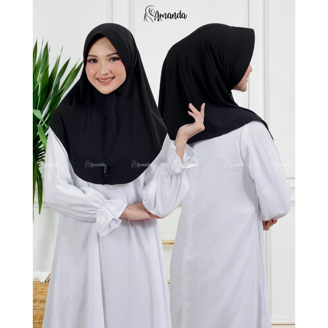 bergo hamidah hijab sport ori merek amanda