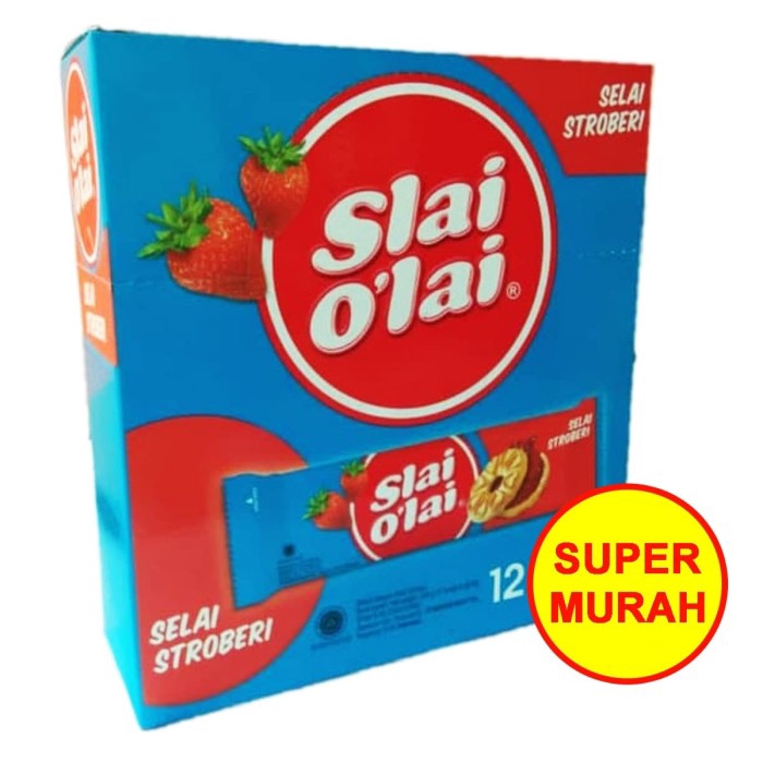 

Slai O'lai Biskuit Selai Stroberi Dus Box isi 12 Sachet 288gr