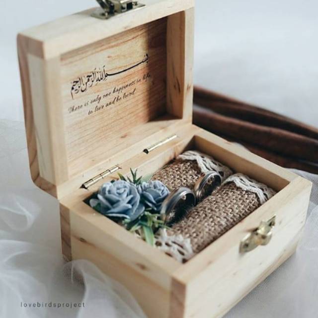 Ring Box / Box Wooden / Box Kayu / Kotak Cincin Kayu / Kotak Rustic / Box Mahar / Box Cincin / Jati