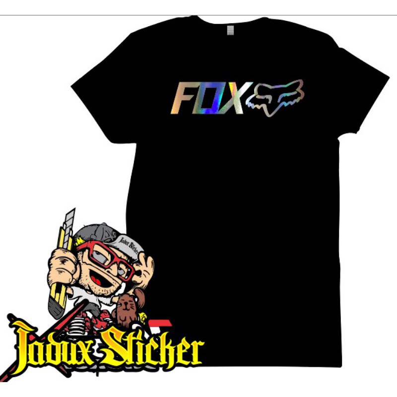 kaos fox racing sablon hologram