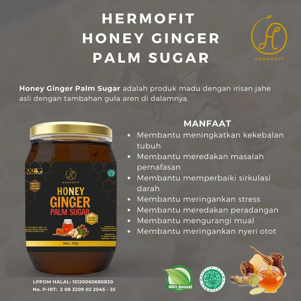 

Hermofit Honey Ginger Palm Sugar 700gr