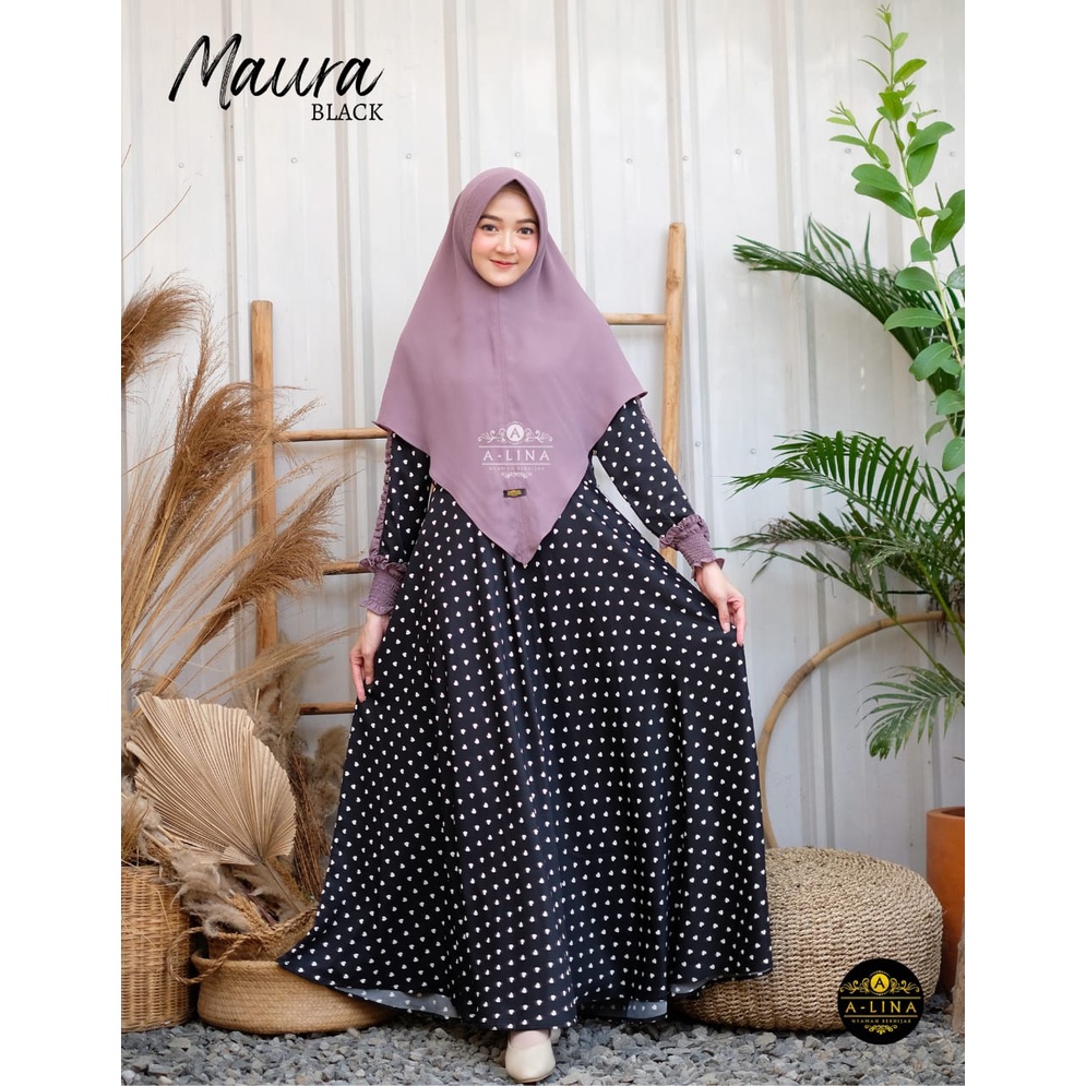 Maura Dress By Alina Collection/Gamis Premium/Gamis Pesta Gamis Kondangan/Seragam Keluarga