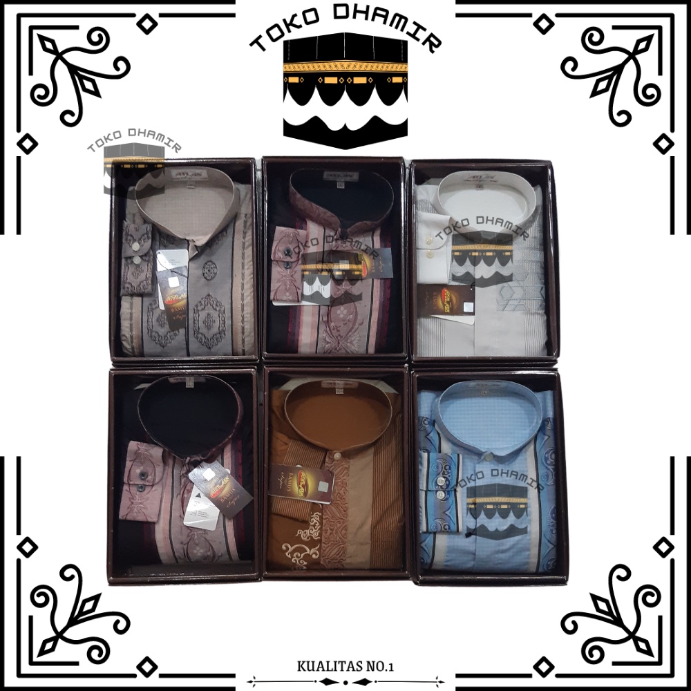 Bamus Atlas Super | Baju koko Pria Dewasa | Baju Muslim Manset Lengan Panjang | Atasan Koko Pria Beh