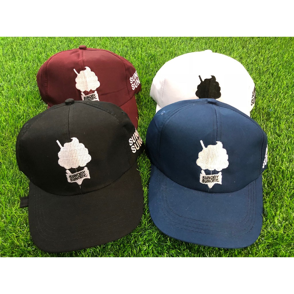 Promo TOPI BASEBALL BORDIR SUNDAY SUNDAY | TOPI TUMBLR SUNDAY SUNDAY PREMIUM /Kuliah /lebaran
