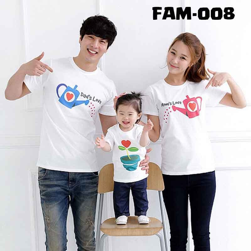 [FREE NAMA !!] KAOS KELUARGA / FAMILY T-SHIRT 100% COTTON PREMIUM