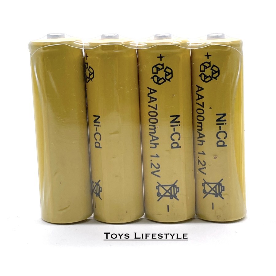 Baterai Battery Batere Charge Rechargeable AA A2 1.2V 700 mAh 4 Pcs