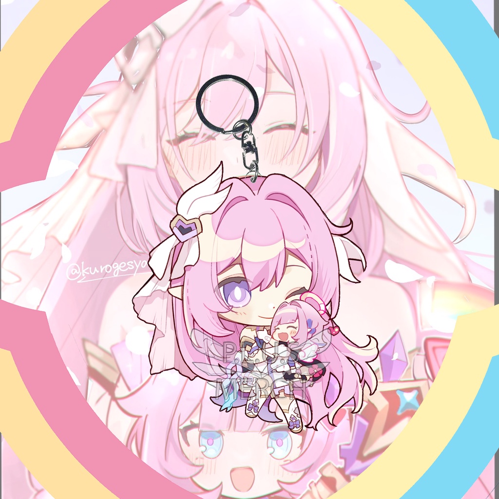 Gantungan Kunci Honkai Impact Elysia Herrschers - HI3 - Key Chain - Souvenir - Anime - Ganci - Ganci