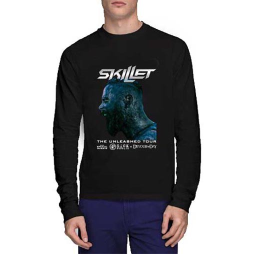 Kaos Tangan Panjang Skillet The Unleashed Tour New Longsleeve Tshirt