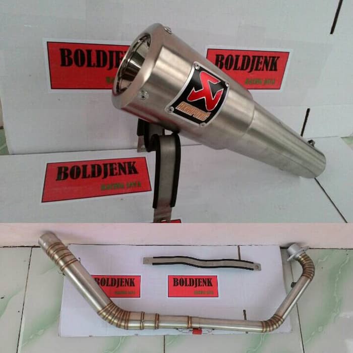 Knalpot AKRAPOVIC GP fullstanlees fullset vixion/Byson/Scorpio dll