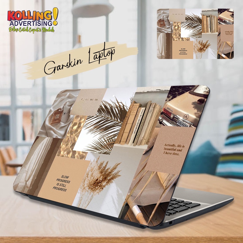Garskin Laptop Qoute Brown Aesthetic Skin Laptop Stiker Laptop