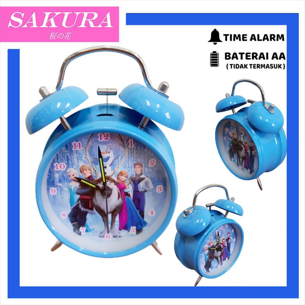 SAKURA Jam Beker/Jam Weker/Jam Meja/ Hiasan Meja  Besi Kring 156