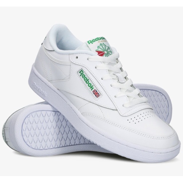 white & green club c 85 trainers
