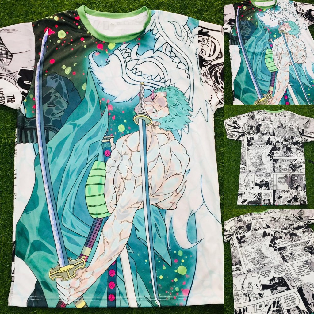 Tshirt Roronoa Zoro Santoryu Fullprint Anime One Piece Premium