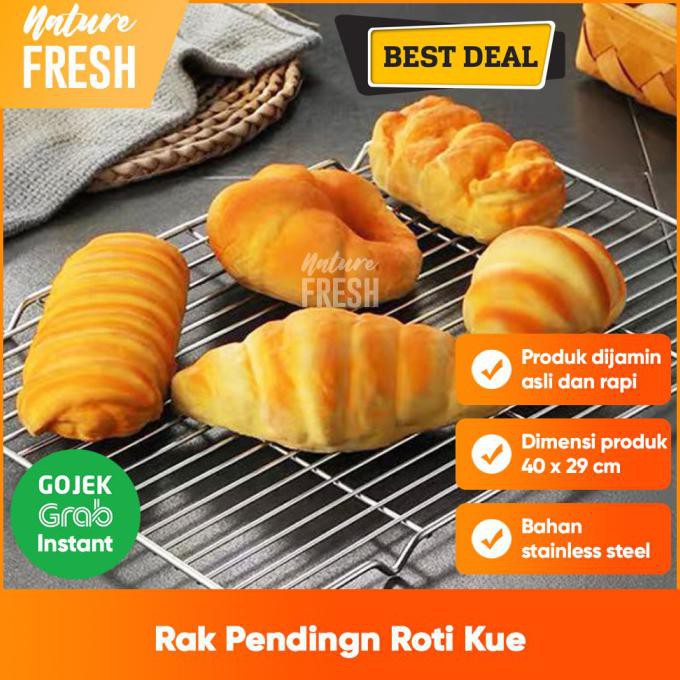 Rak Pendingin Roti Kue Cake Cooling Rack Stainless Steel Tatakan Roti