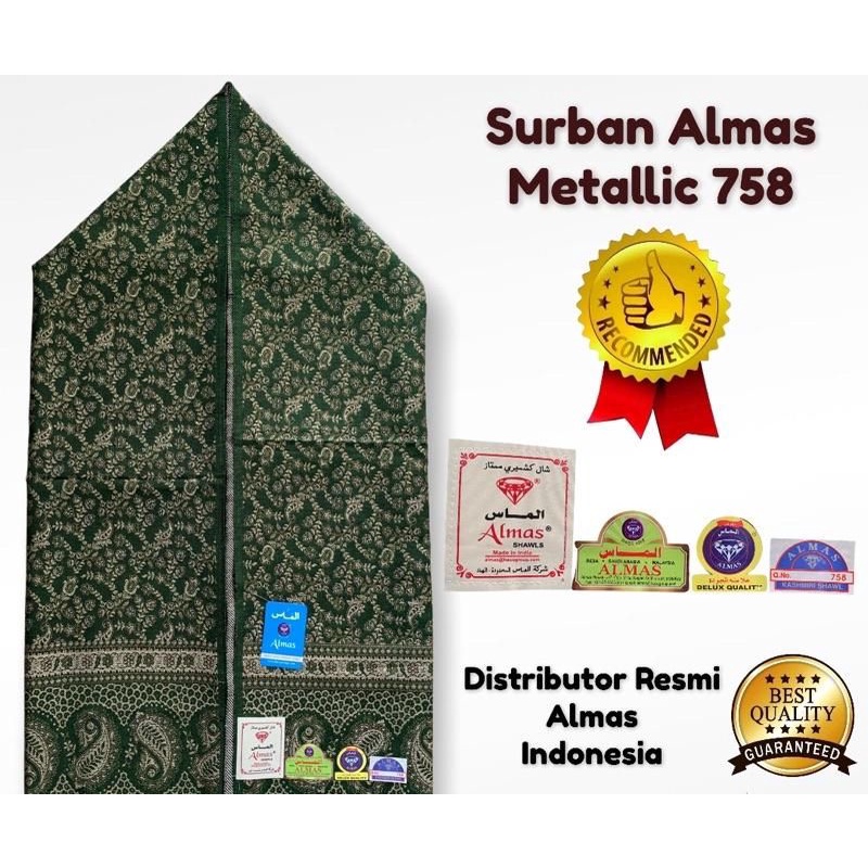 sorban almas  batik premium bahan tenun