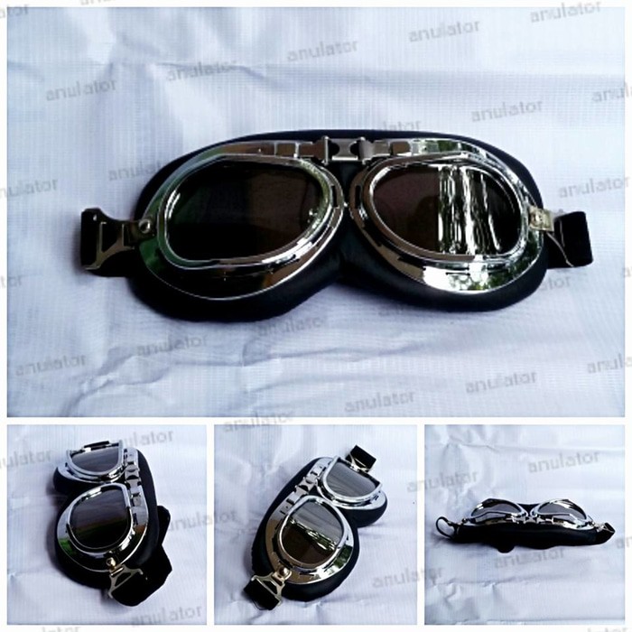 Goggle Kaca Mata Helm Cakil HBC Pilot Retro Klasik Kacamata
