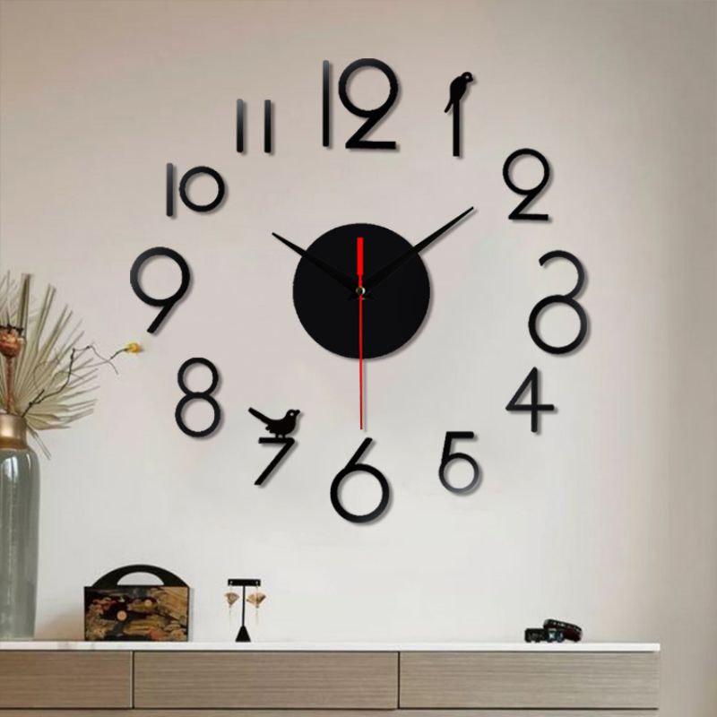 Jam Dinding DIY Wall Clock Model Bird 30 CM