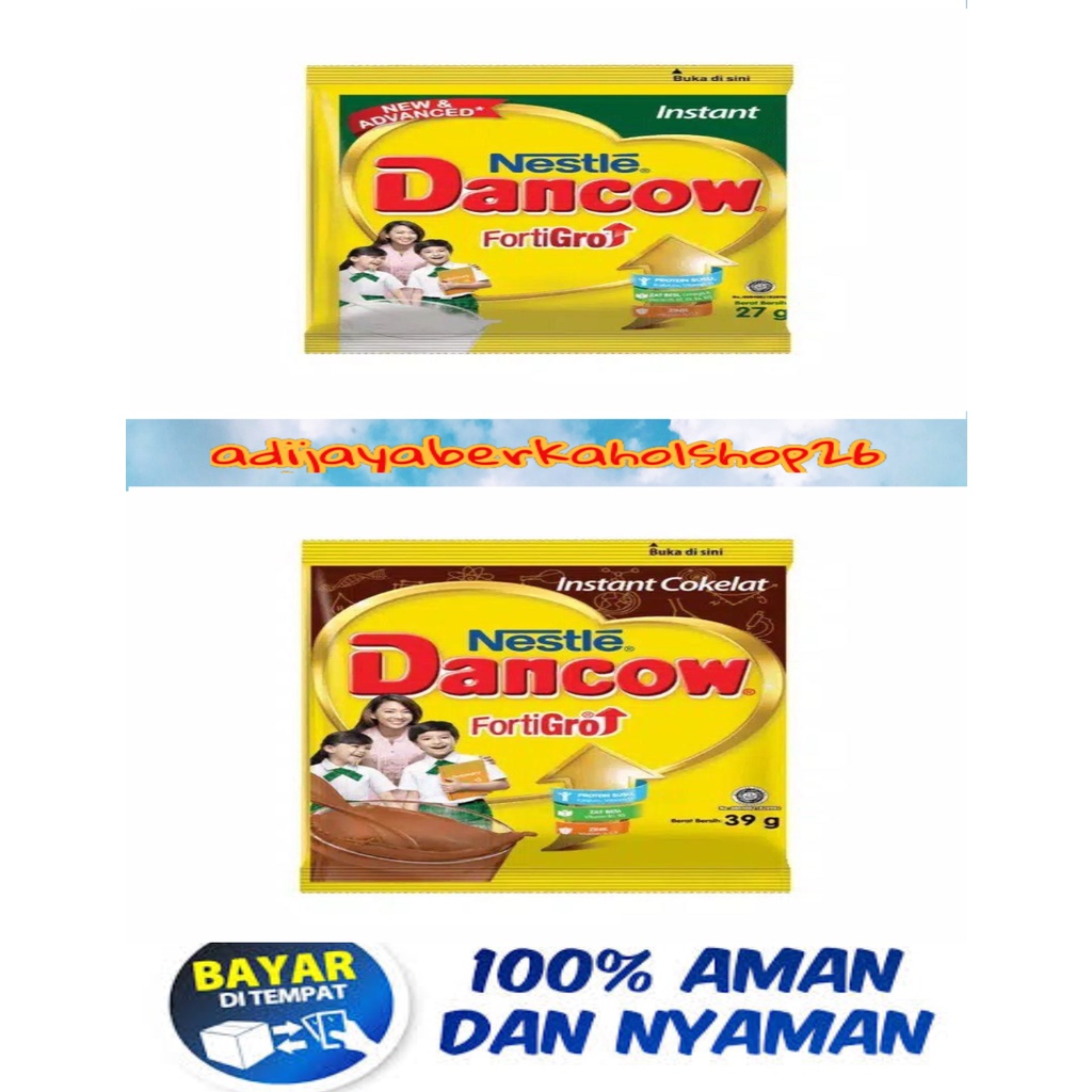 

SUSU DANCOW FORTIGRO COKLAT dan SUSU DANCOW FORTIGRO INSTANT SACHET COD