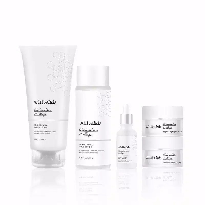[BPOM] Ready Stock Whitelab Brightening Paket Wajah & Serum 5 Items/Skincare