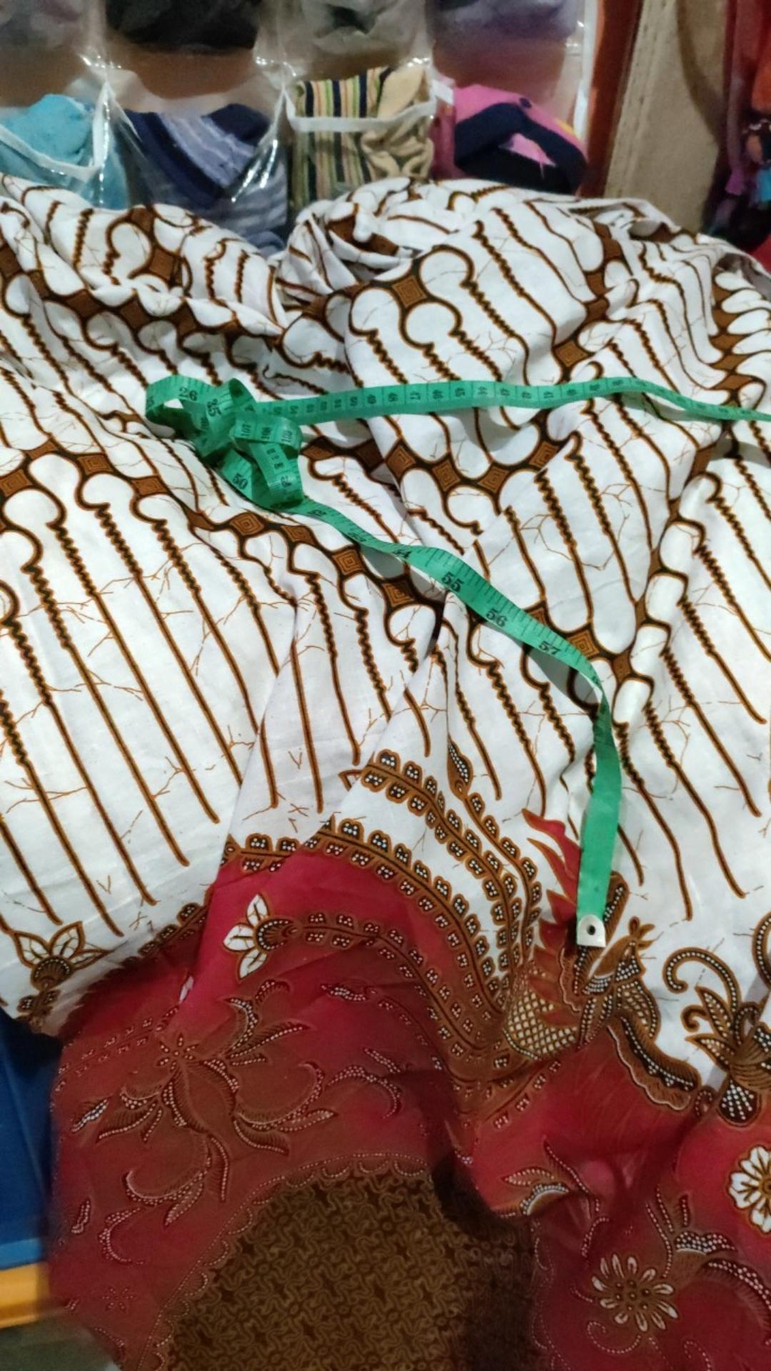 Bisa Pisah Batik Couple Keluarga Sania Ruffle Ori Ndoro Jowi  Seno  Abang Putih