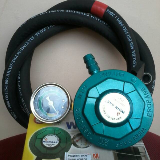 Regulator Lpg Pertamina Bright gas  Matic winn gas 121 m Selang 3 lapis 500 psi