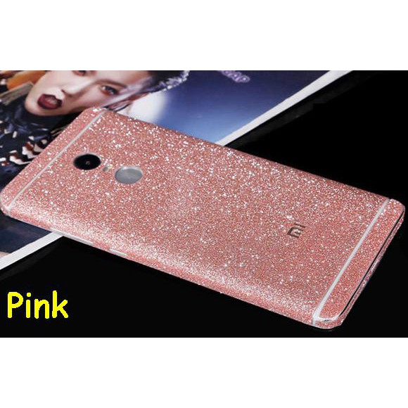 NEW GARSKIN GLITTER XIAOMI REDMI NOTE 4 SKIN GLITER STICKER TEMPELAN - GOLD MILENIA