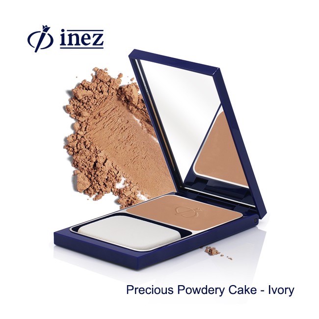 [ok] Inez powdery precious cake powder -- bedak padat inez + kaca