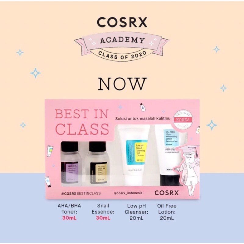 ORIGINALLL ASLII 100% . PAKET HEMAT COSRX  Best In Class - Paket Best Seller Set 4 Items