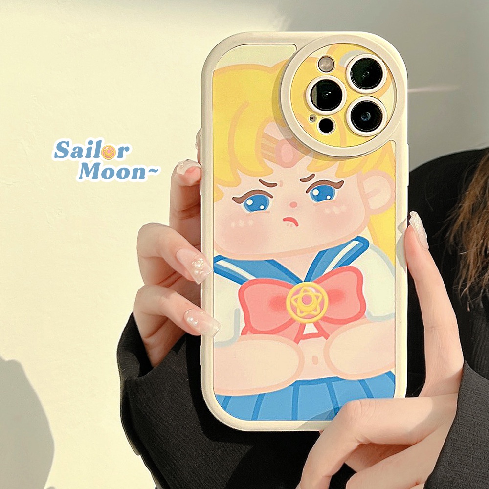 Soft Case TPU Transparan Shockproof Motif Sailor Moon Untuk iPhone 13 13pro 13prm 11 7Plus 8Plus Xr XS 13 12pro Max
