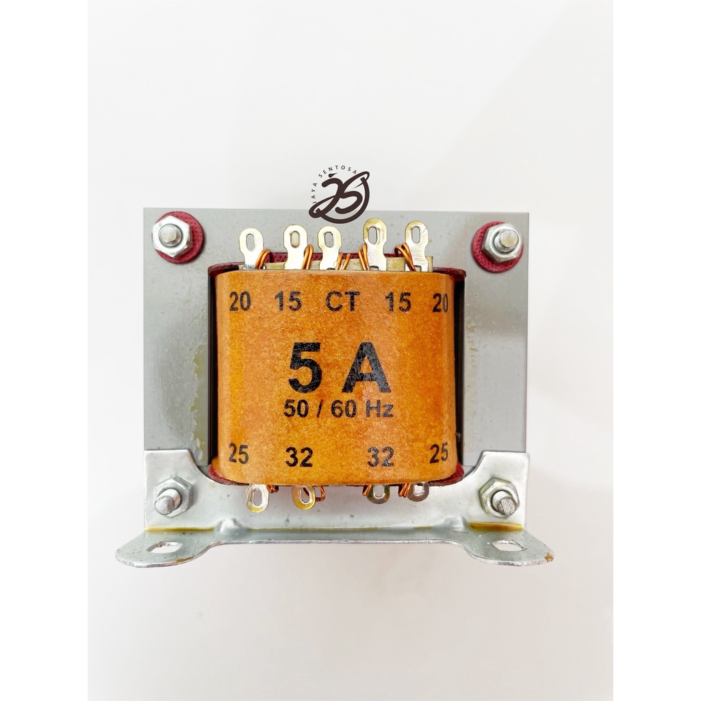 TRAVO 5A CT 32V (25X40) 50/60HZ TEMBAGA MURNI TRAFO 5A KWALITAS SUPER TEGNO 5 AMPERE