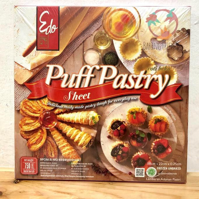 

Edo Puff Pastry Sheet 750Gr NEW Kode 943