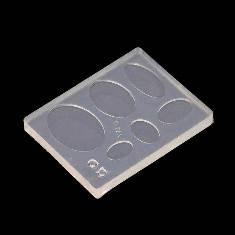 SIY  3Pcs Resin Geometric Oval Pendant Molds Hollow Quicksand Ellipse Mold 3D Hollow Oval Ellipse Molds Jewelry Making Tools