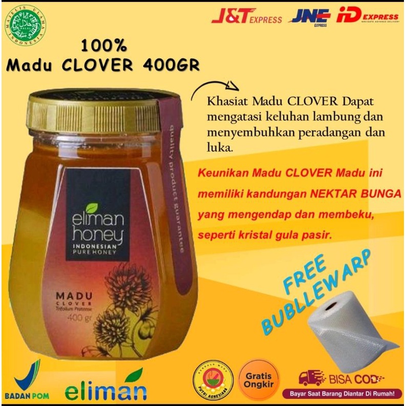 

Madu Clover Brandeliman 400gr Madu Asli Bunga Clover