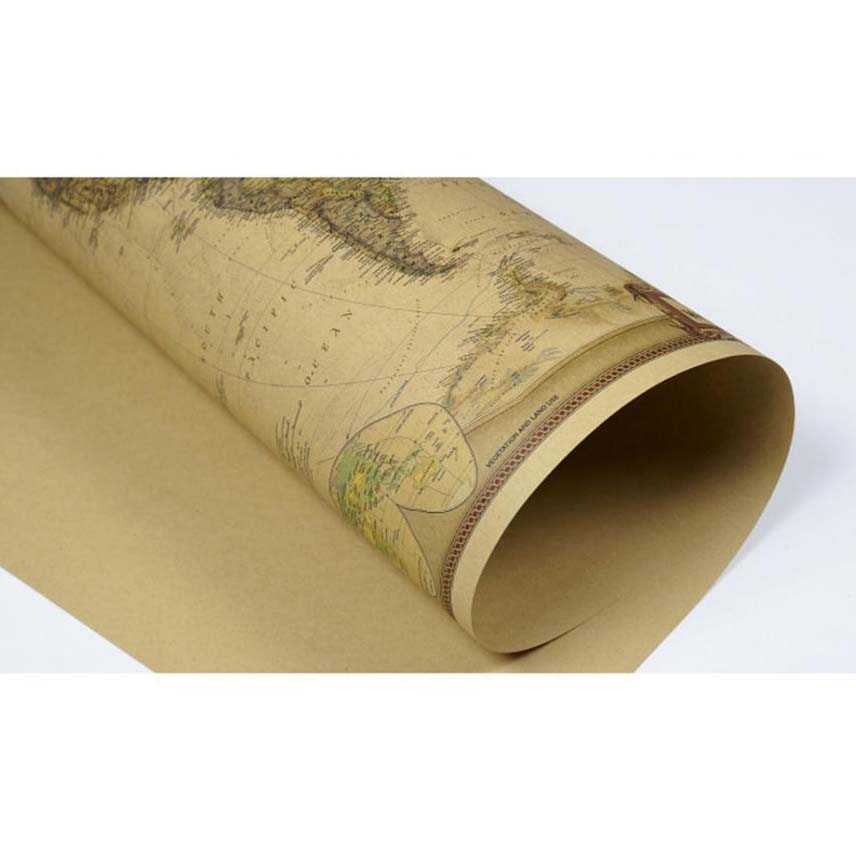 (BISA COD) RVOSTR Poster Peta Dunia Large Vintage World Map 104 x 69 cm - N401