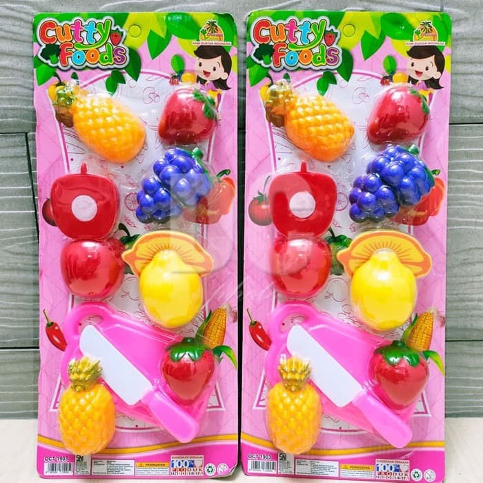 mainan buah magnet cutty foods 1set