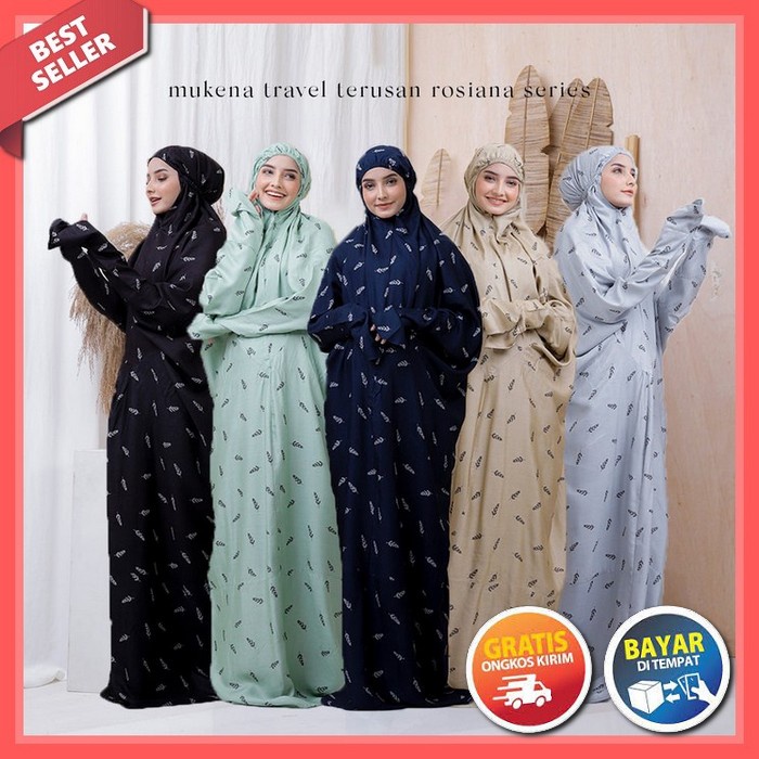 Terbaru Mukena Daily Al Mecca Ori Mukena Dewasa Bahan Sutra Silk Rempel Mewah Mukena Travel Terusan 