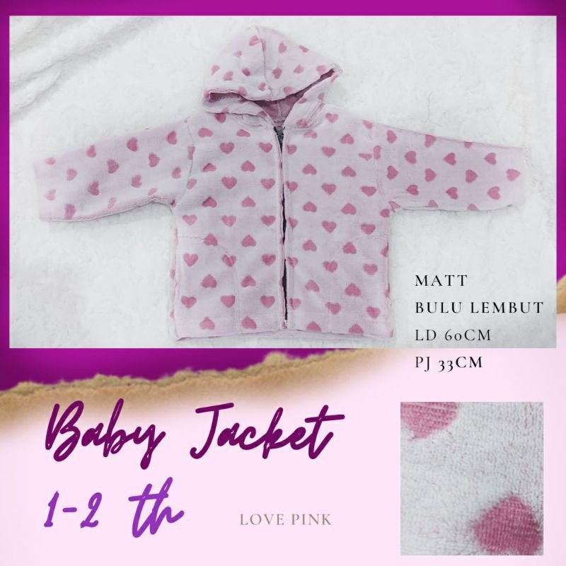Jaket Bayi Usia 1-2 tahun jaket bayi bulu lembut-5