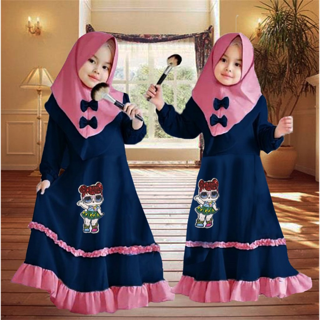 Marsha Kids Gamis Anak Set Baju Muslim Anak Terbaru Termurah