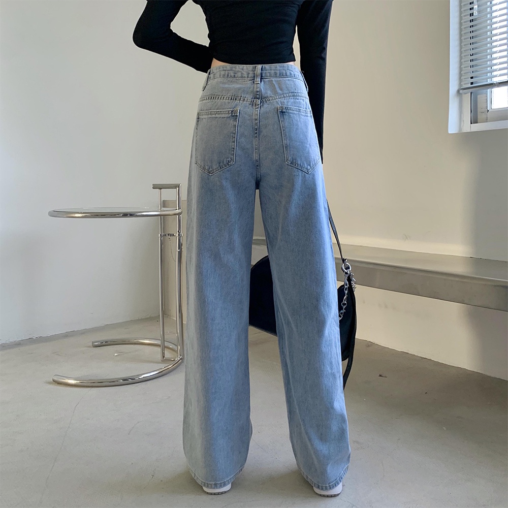 Celana  Jeans Panjang Love Boyfriend Celana Jeans Fashion Highwaist Impor