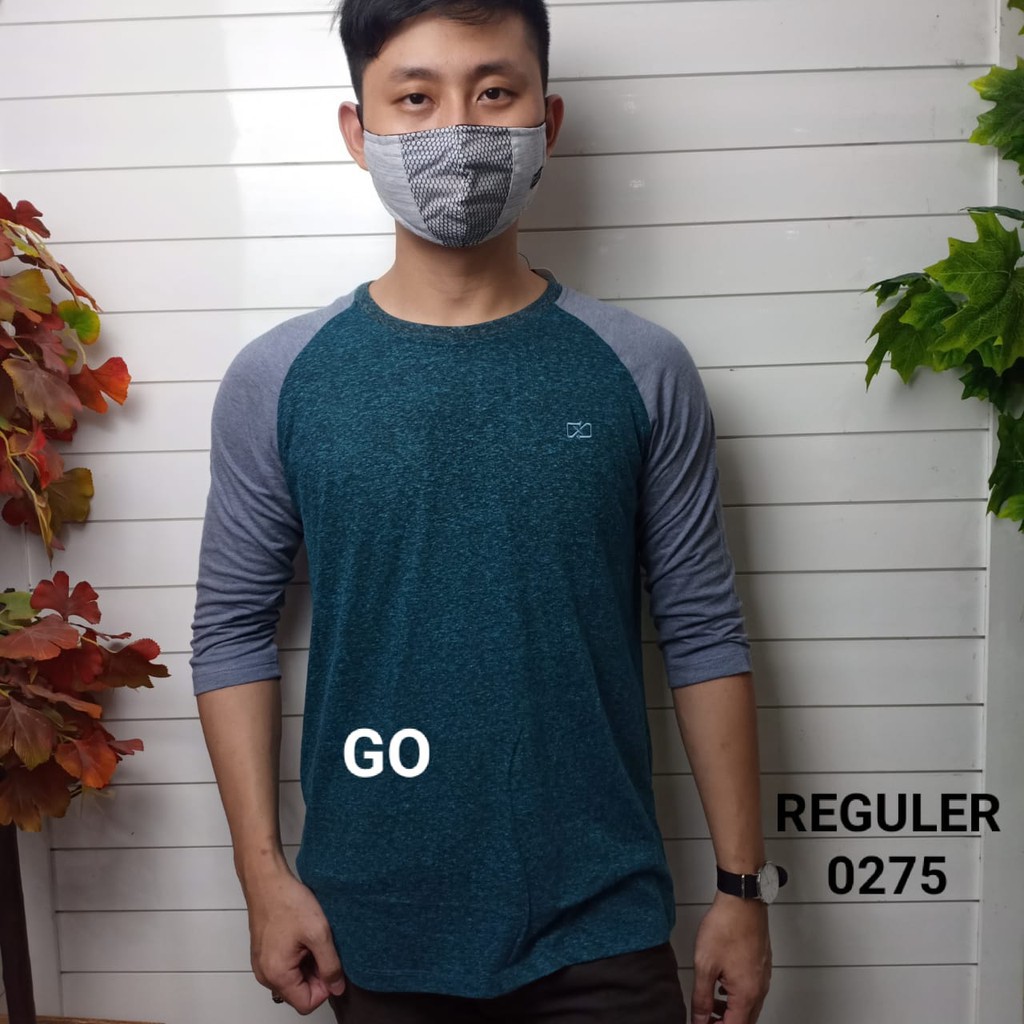 gos MAXMILLIAN KAOS Panjang 3/4 (Regular) Pakaian Pria Atasan Kaos Oblong Original Lengan Panjang