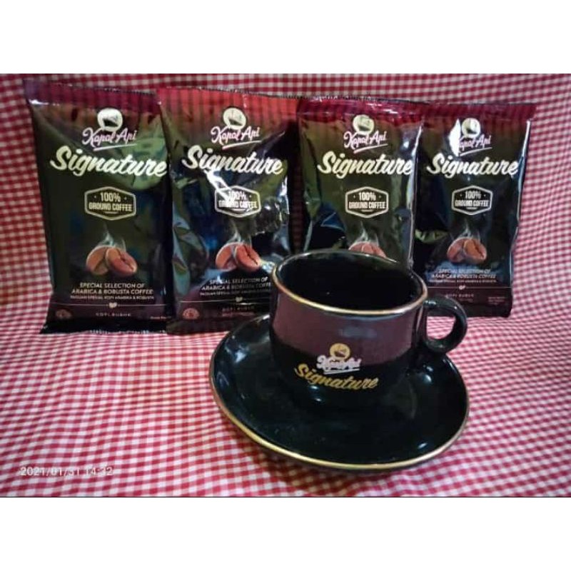 kapal api signature free cangkir+tatakan