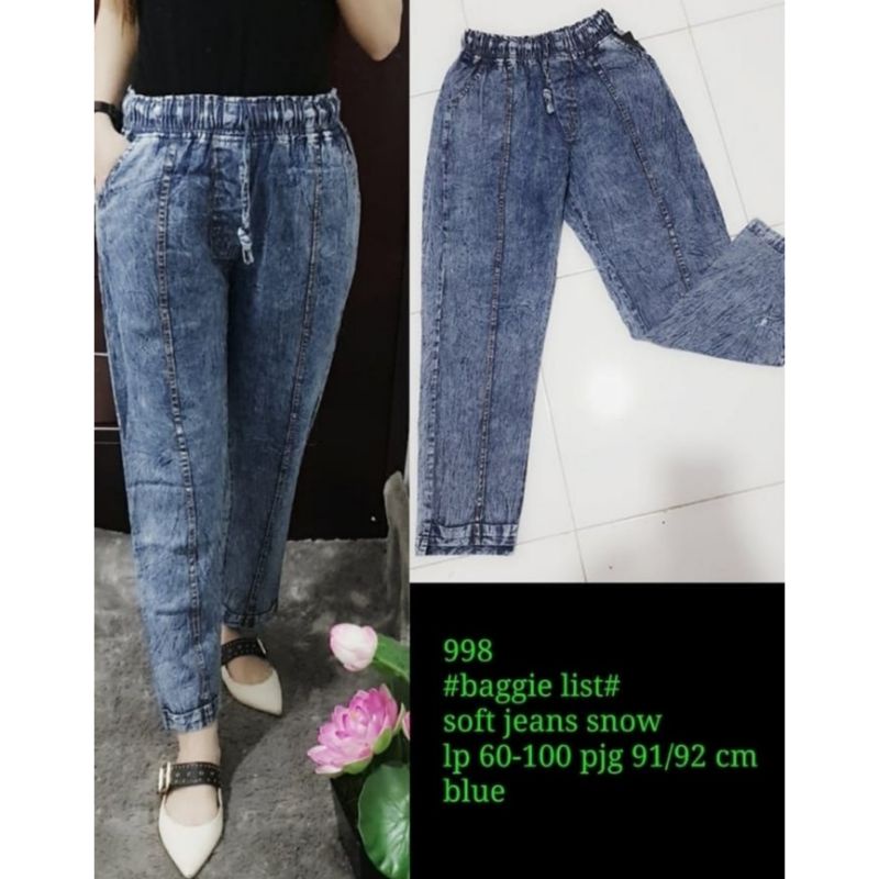 Baggy Pants Jeans Snow Premium / Celana Baggy / Celana Boyfriend / Celana Jeans Baggy Jeans