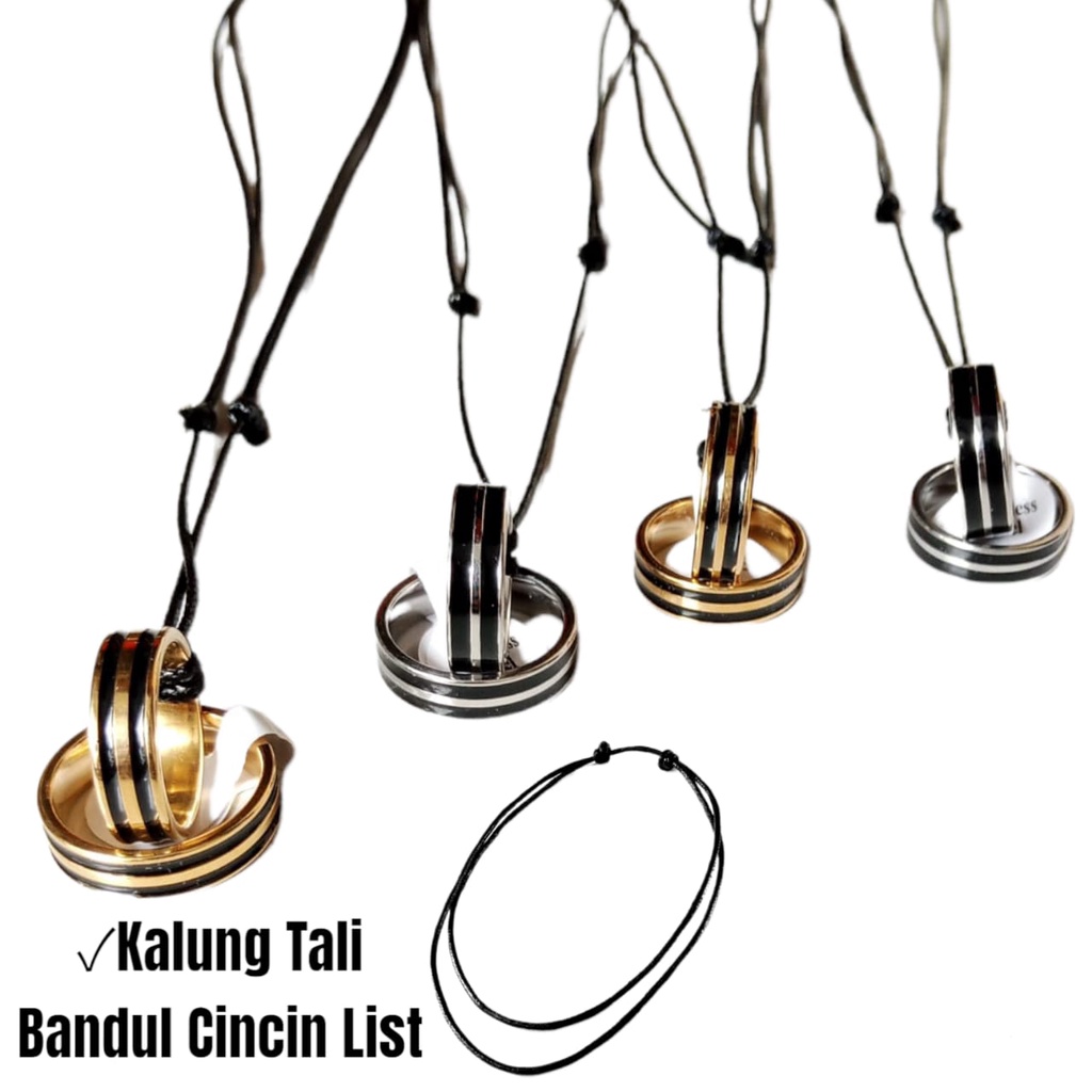 KALUNG COWO TALI HITAM BANDUL CINCIN/KALUNG PRIA KEKINIAN