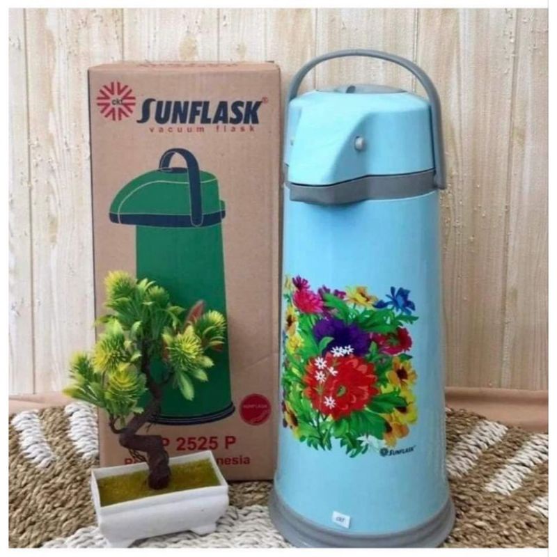 (PROMO) Termos Air Panas Sunflask 2,5 liter JUMBO / Termos Pencet Indisah 1,9 liter / Termos Pencet Vacuum Airpot FREE BUBBLE+KARDUS / Termos Pencet Sunflask