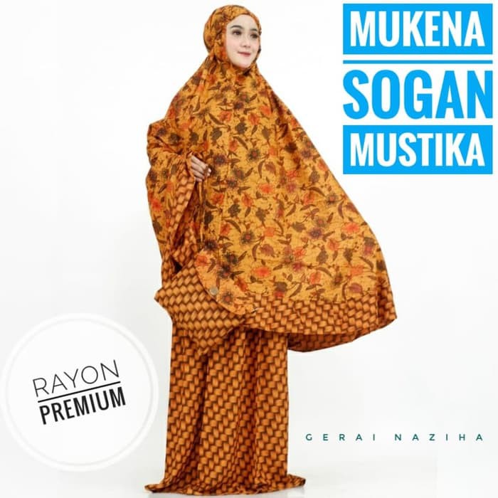 Mukena Cewe Dewasa Cewek  Terusan Wanita Mukena Dewasa Ka MD189  Batik Solo Katun Rayon Premiu