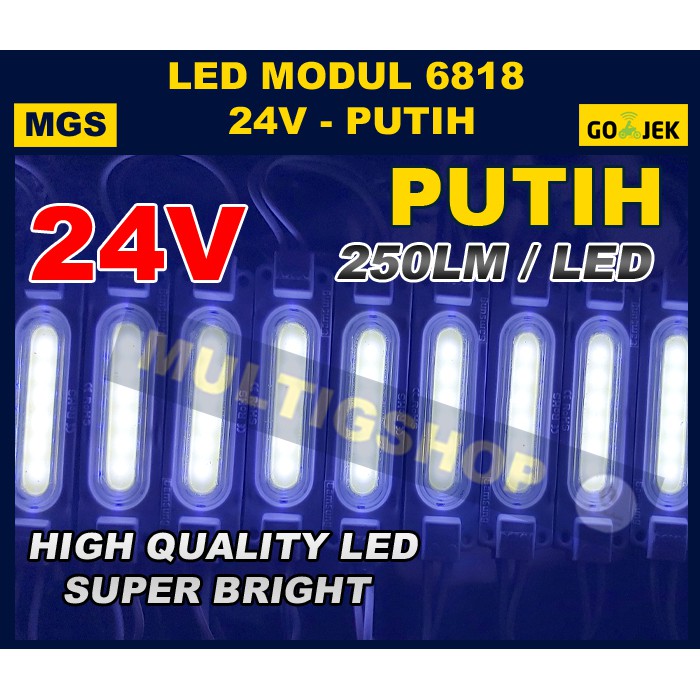 100Pcs LED Modul 6818 24v - Putih