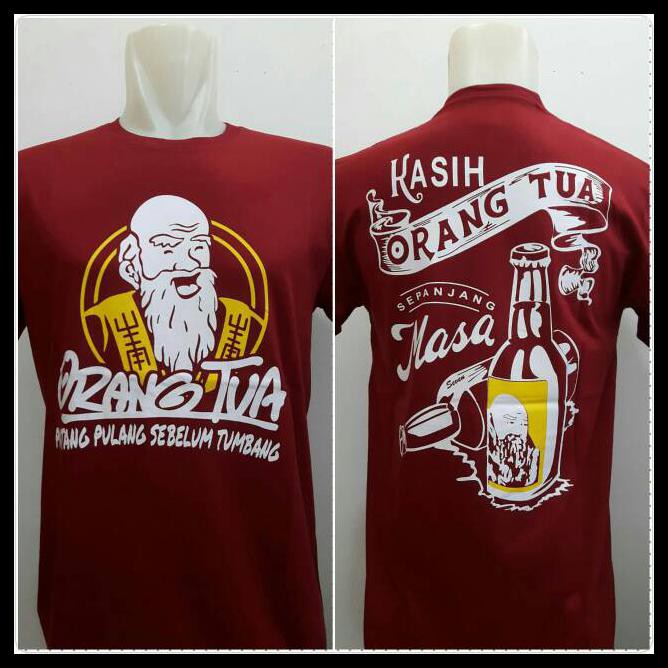 Kaos Tshirt Baju  Distro Orang  Maroon Tua  Kaos Pria 