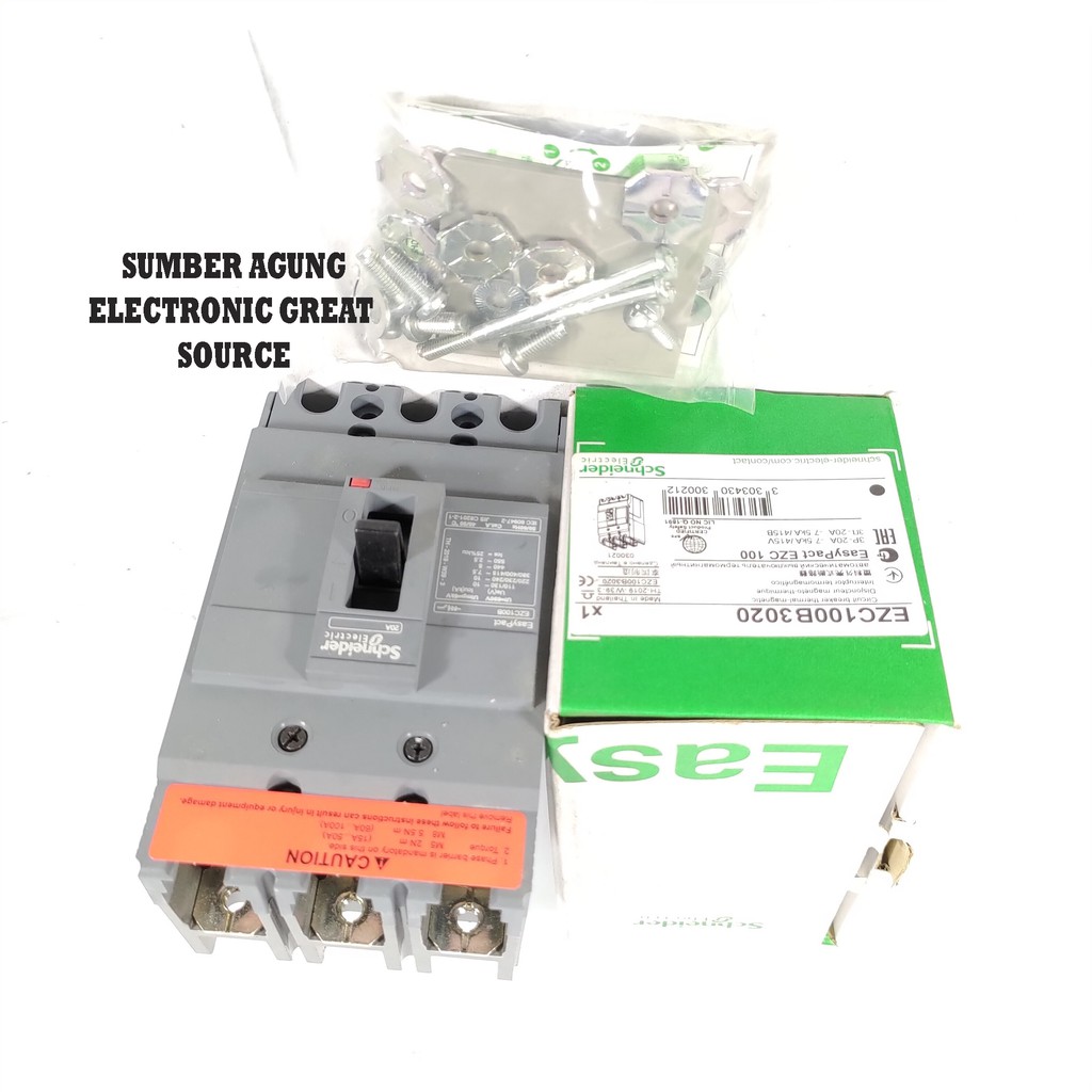 EZC100B3020 Schneider 20A Breaker EZC 100 Easy Pact