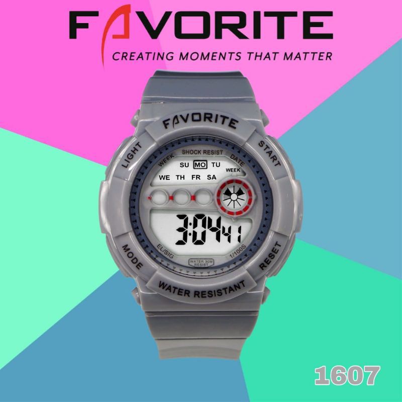 Jam Tangan Wanita Digital Favorite Original 1607 Tahan Air