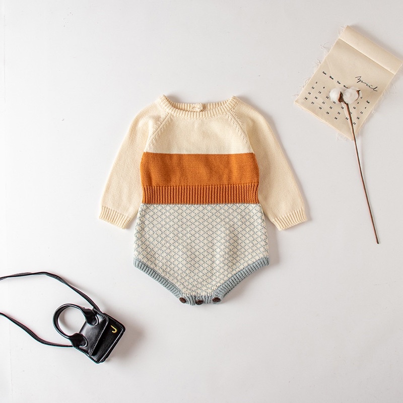 Sunset knit romper bayi